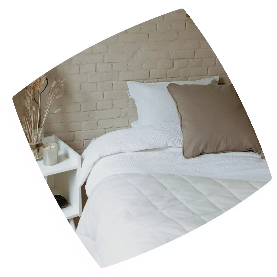 Verwende natürliche Materialien und Farben