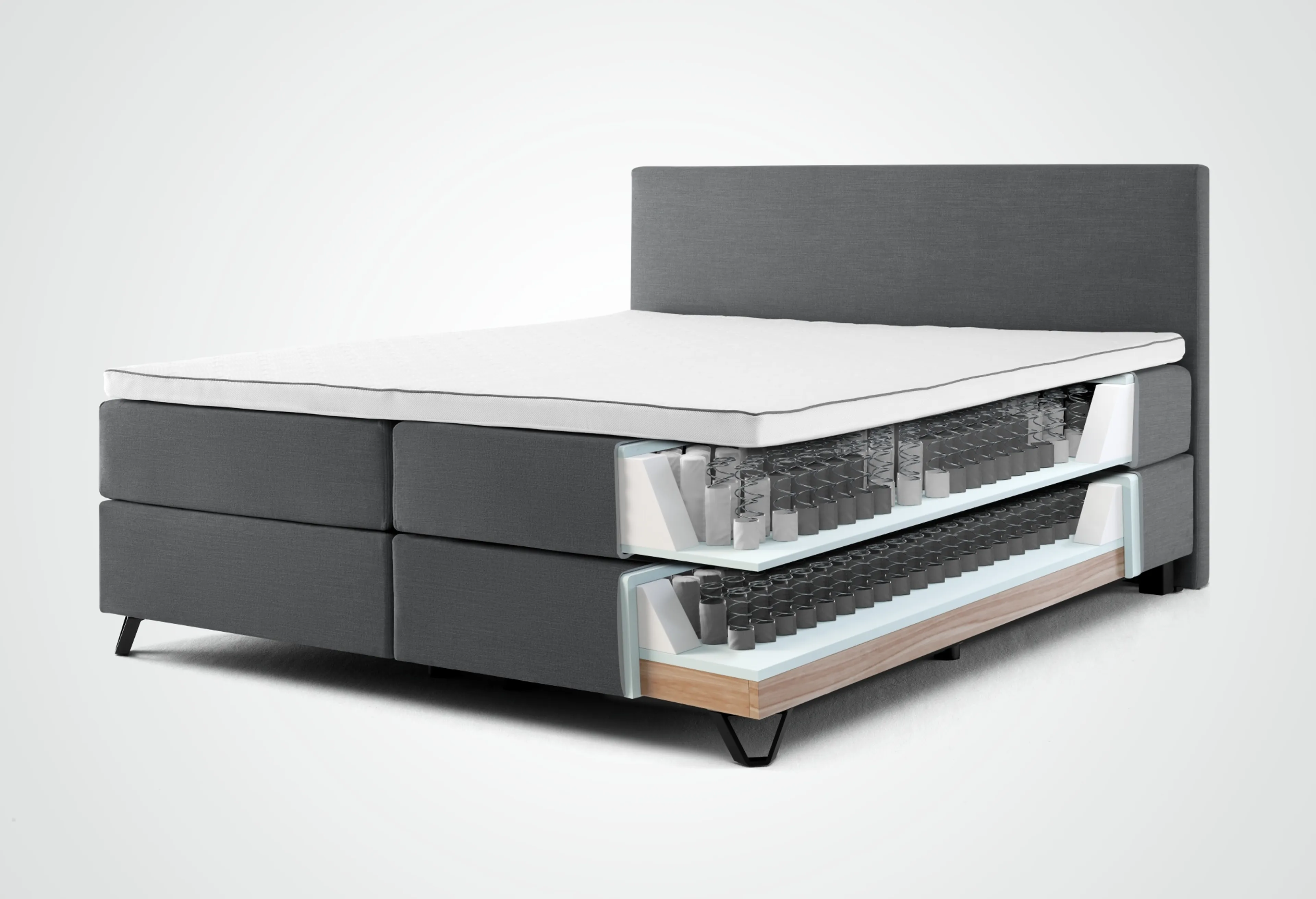 Entspannter Schlaf dank hochwertigem Tonnentaschenfederkern