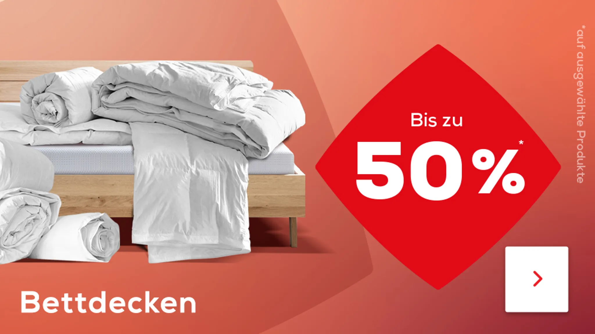 Bis zu 50% auf Bettdecken