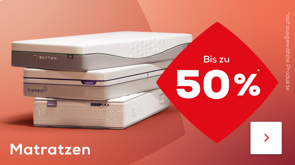 Bis zu 50% Rabatt auf Matratzen 