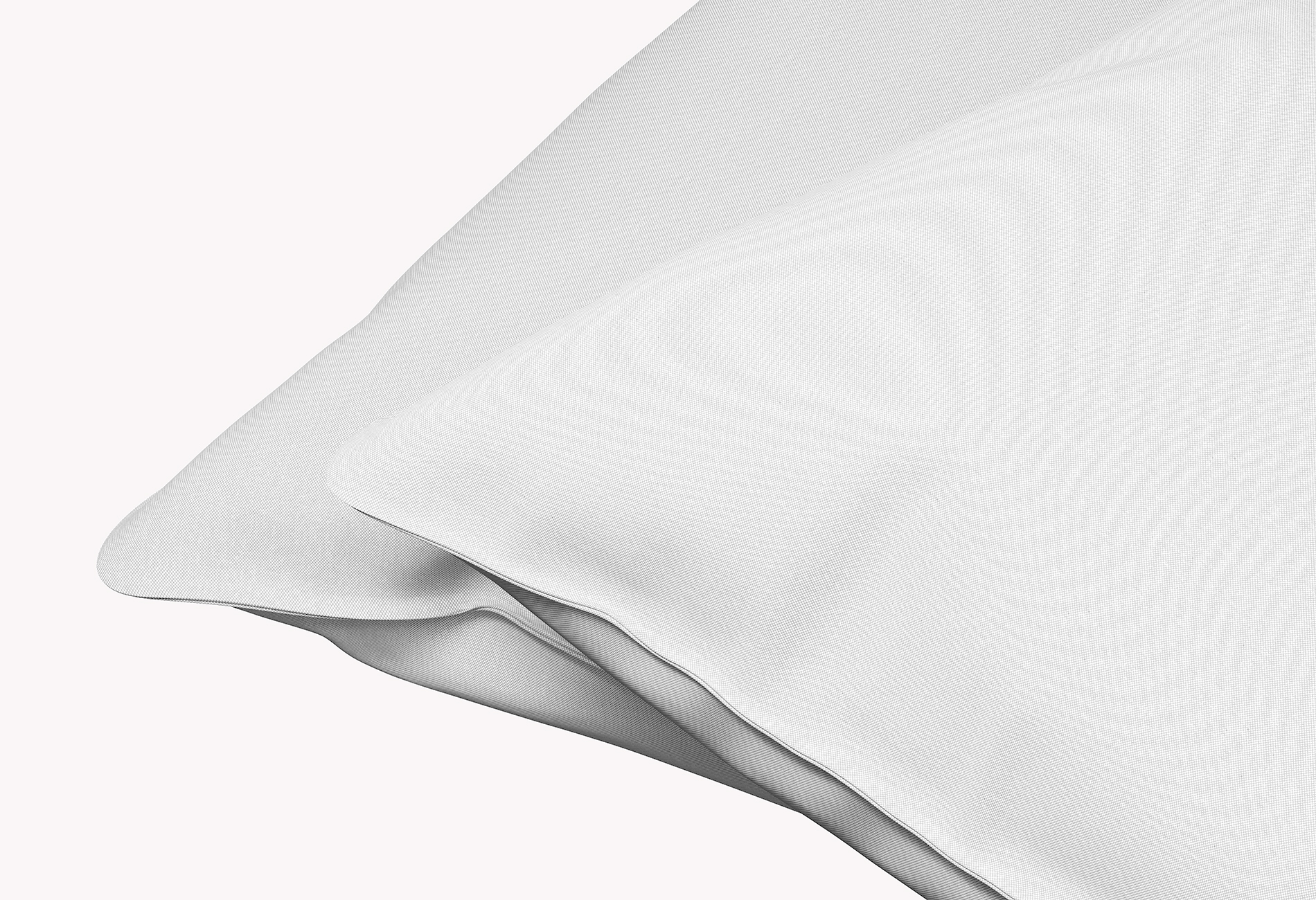 Kissenbezug Dixxius Excellent Percale Weiß (2er Set)