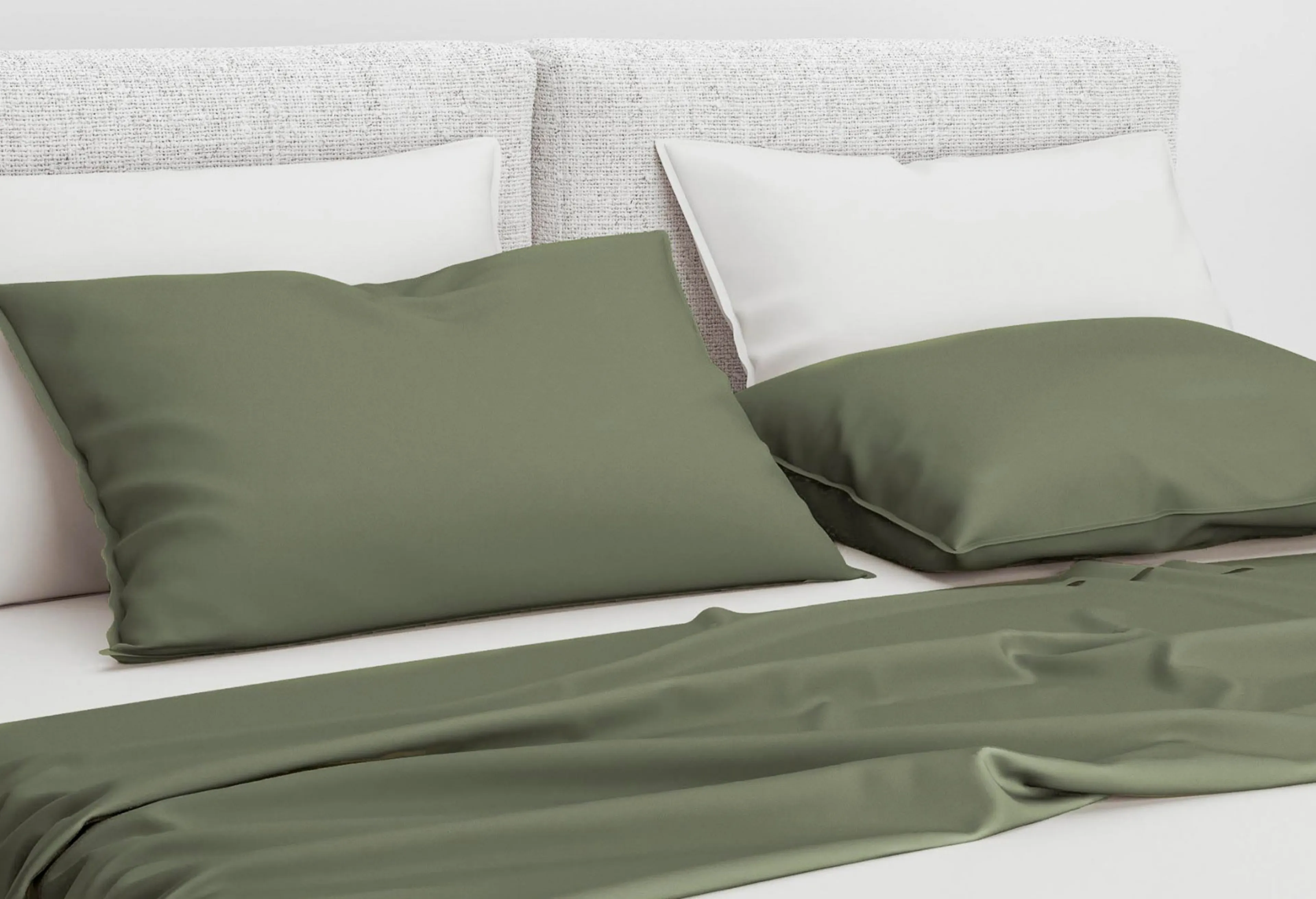 Zo!Home Satinado Kissenbezüge Army Green (Satz von 2)