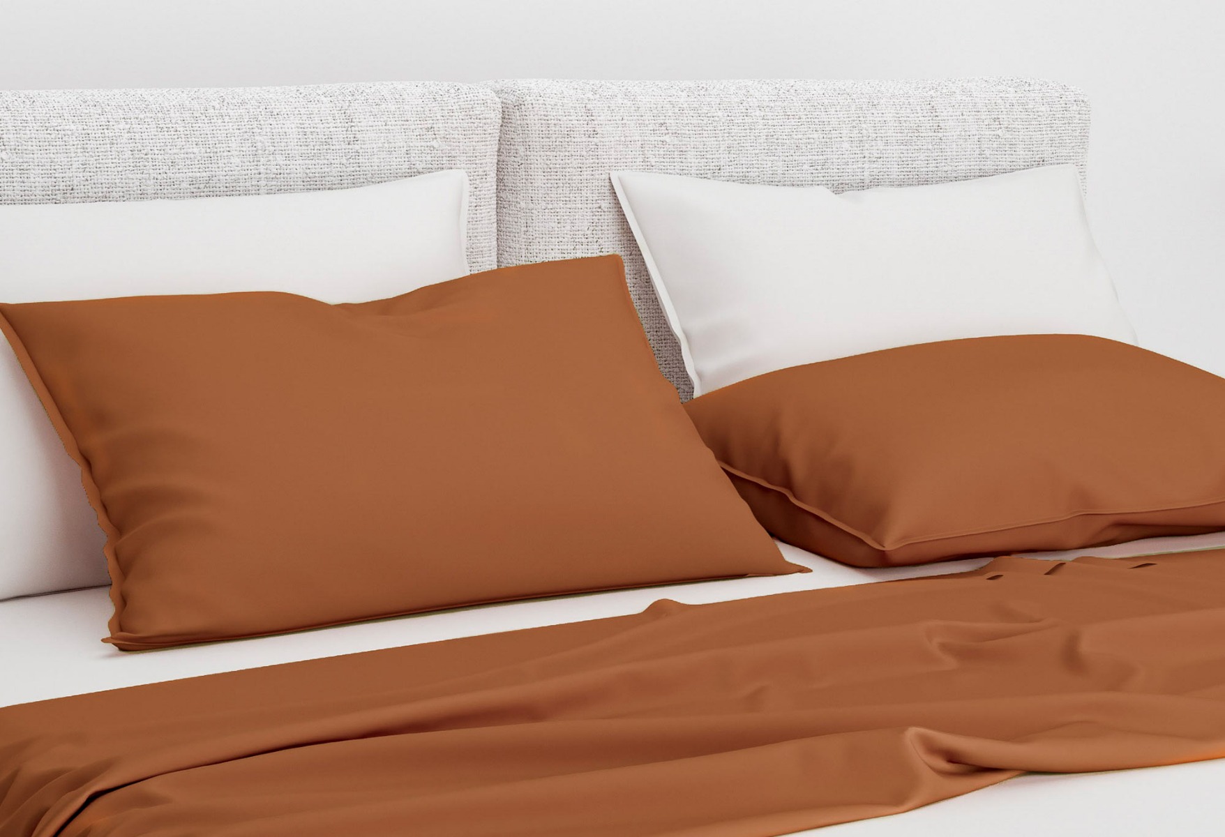 Zo!Home Satinado Kissenbezüge Copper Orange (Satz von 2) 